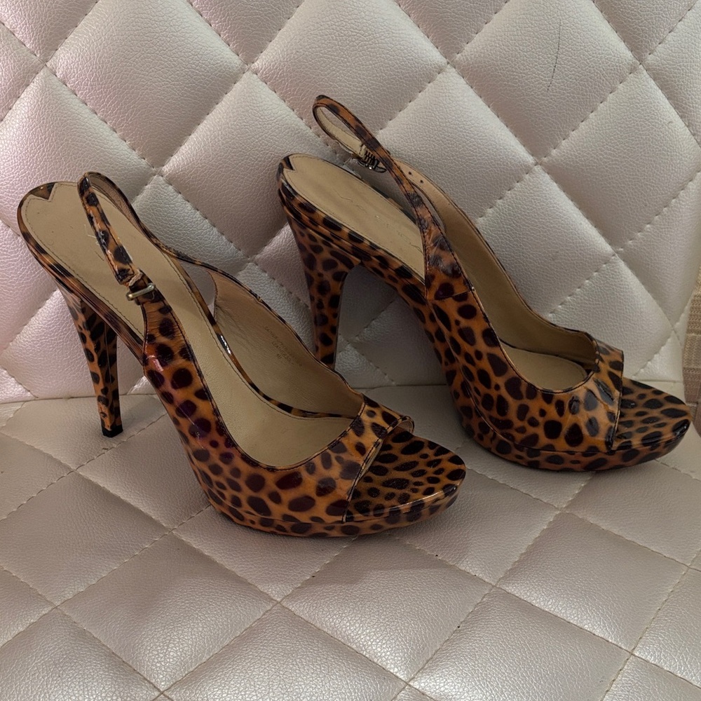 Leopard Print Slingback Heels